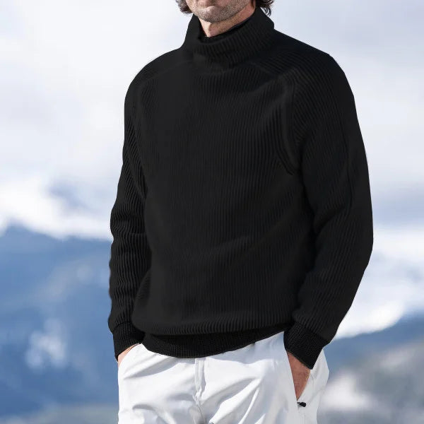 Men's Turtleneck Fine Ribbed Knit Jumper | Smart Casual