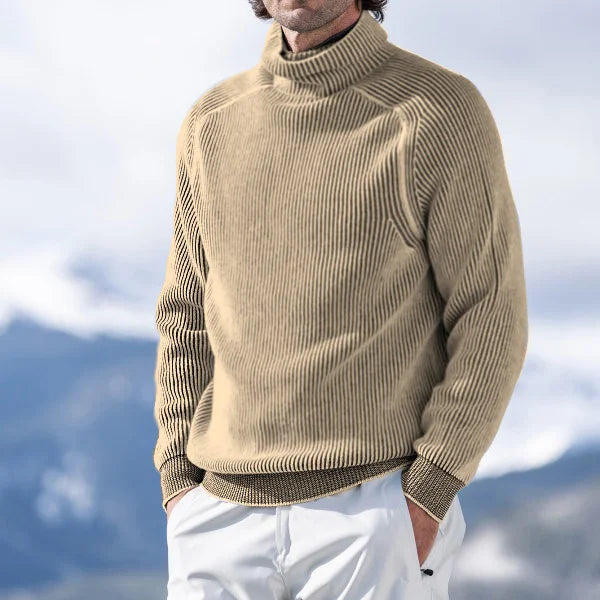 Men's Turtleneck Fine Ribbed Knit Jumper | Smart Casual
