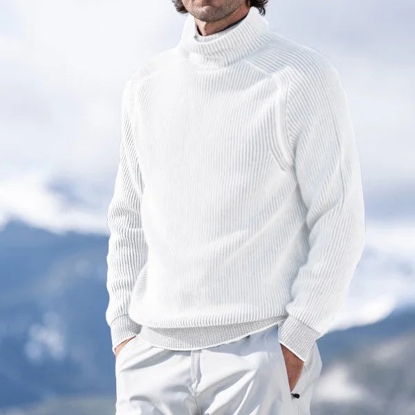Men's Turtleneck Fine Ribbed Knit Jumper | Smart Casual