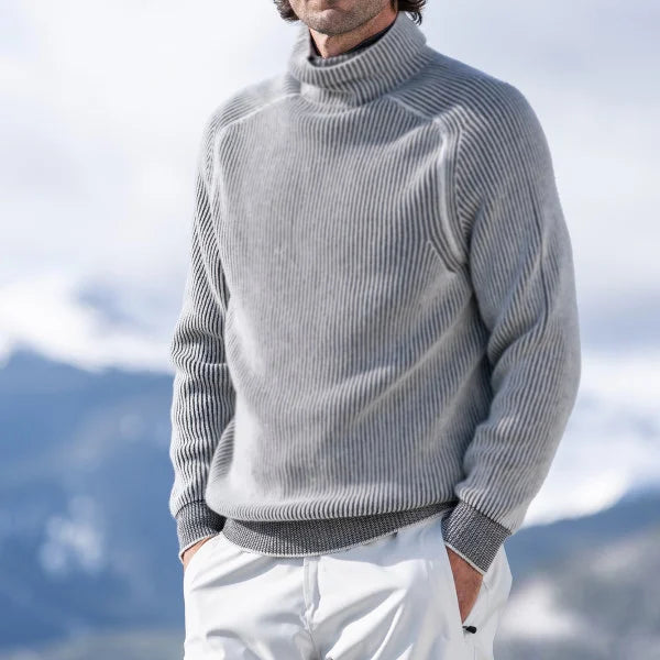 Men's Turtleneck Fine Ribbed Knit Jumper | Smart Casual