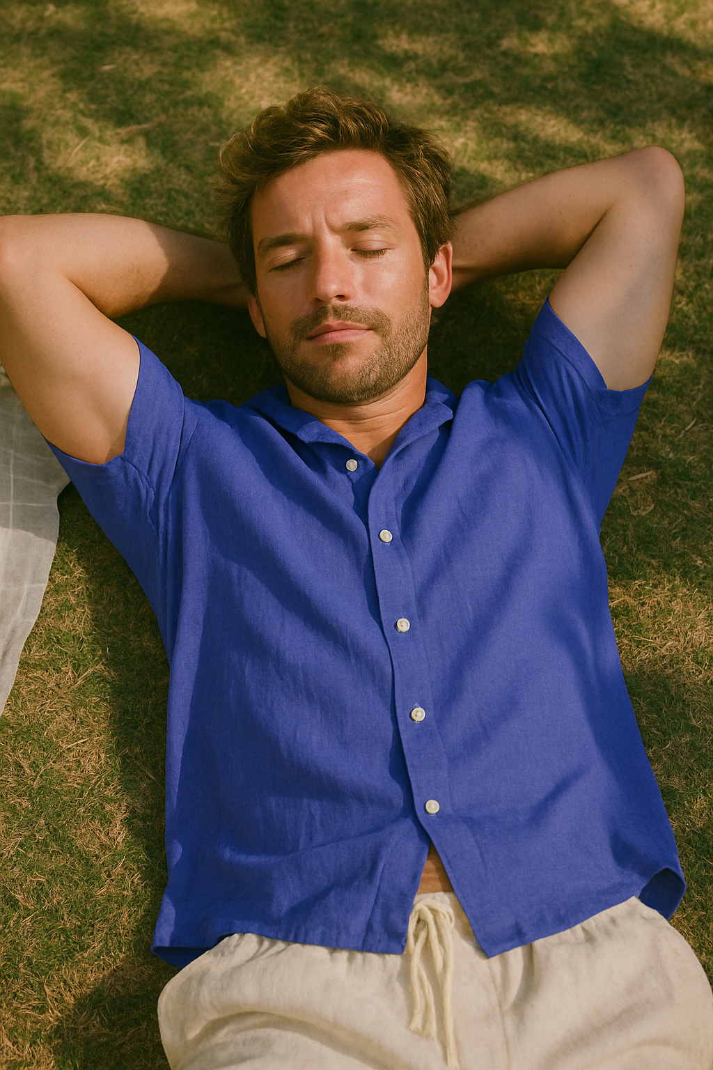 Men's Two Piece Set Short Sleeve Shirt & Pants | Relaxed Fit