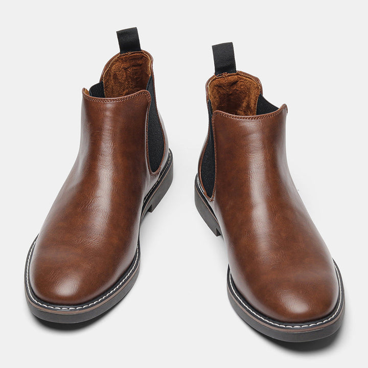 Men's Vintage Slip-On Chelsea Boots with Elastic Panels | Ankle Work