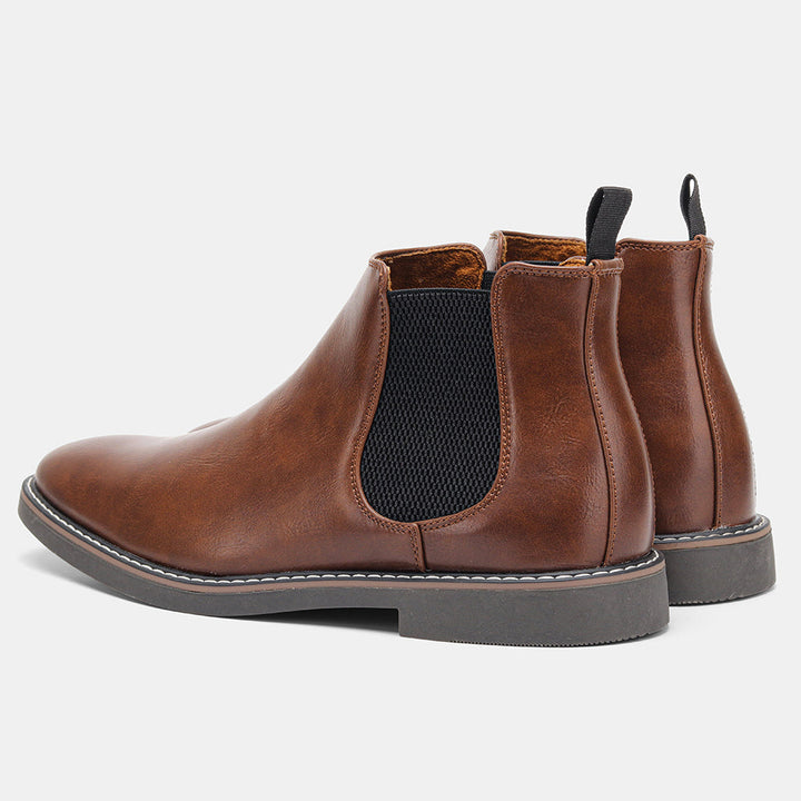 Men's Vintage Slip-On Chelsea Boots with Elastic Panels | Ankle Work