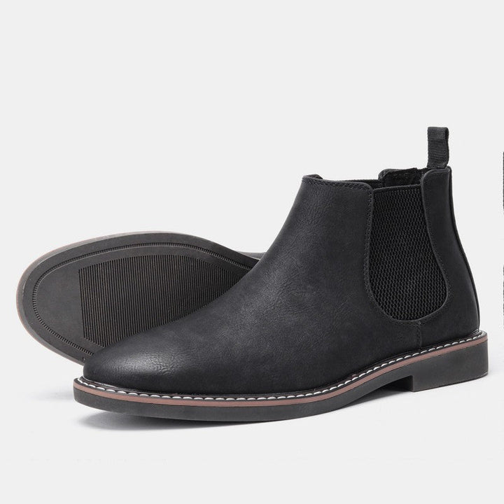 Men's Vintage Slip-On Chelsea Boots with Elastic Panels | Ankle Work