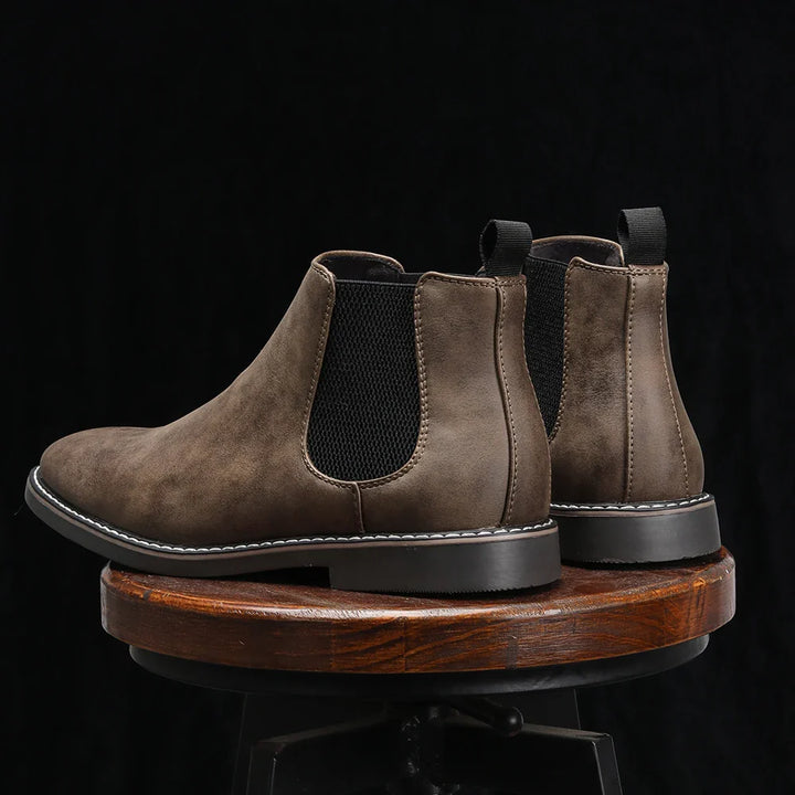 Men's Vintage Slip-On Chelsea Boots with Elastic Panels | Ankle Work