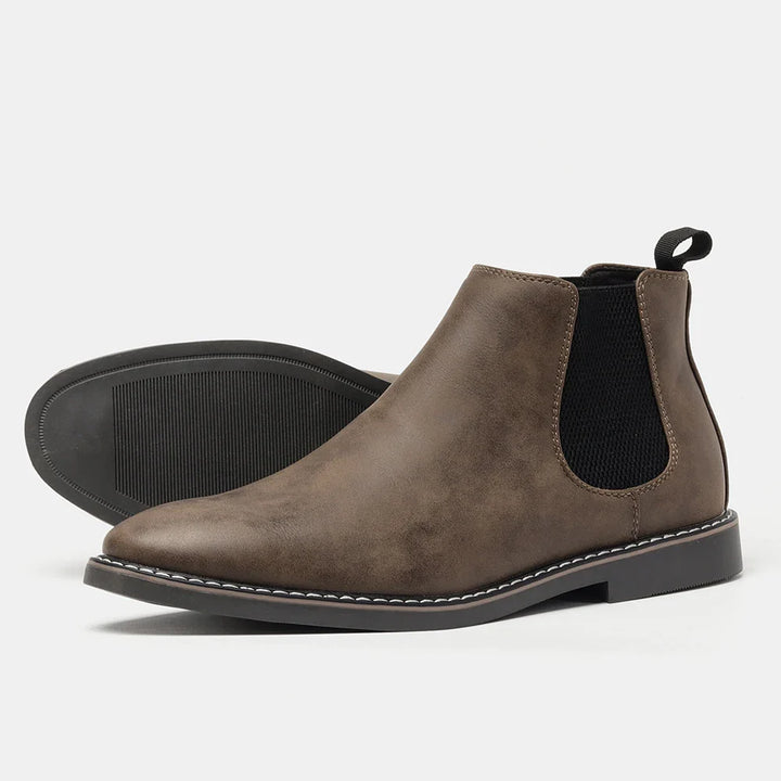Men's Vintage Slip-On Chelsea Boots with Elastic Panels | Ankle Work
