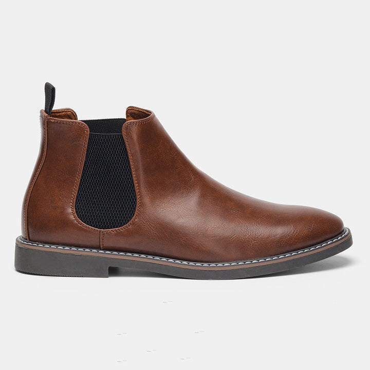 Men's Vintage Slip-On Chelsea Boots with Elastic Panels | Ankle Work