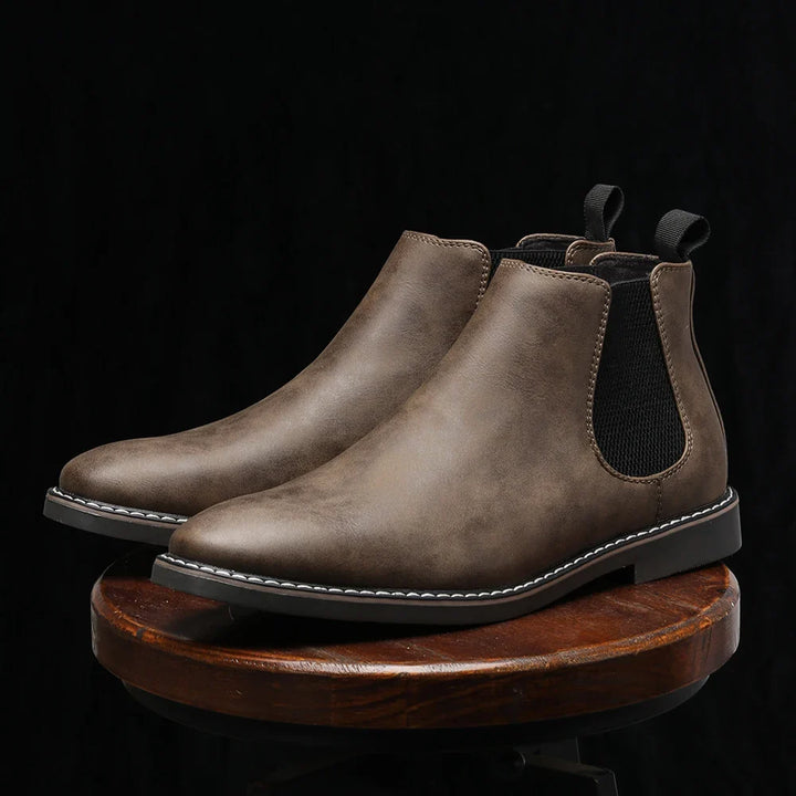 Men's Vintage Slip-On Chelsea Boots with Elastic Panels | Ankle Work