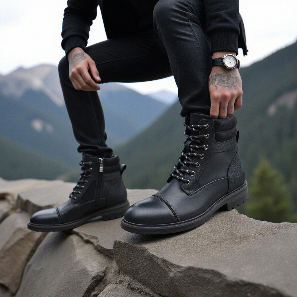 Men's Work Boots with Cap Toe | Lace Up