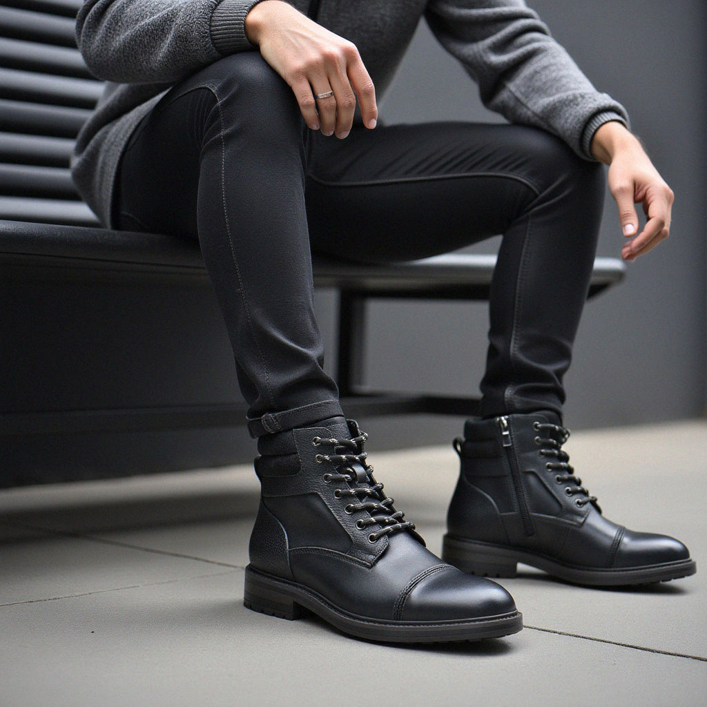 Men's Work Boots with Cap Toe | Lace Up