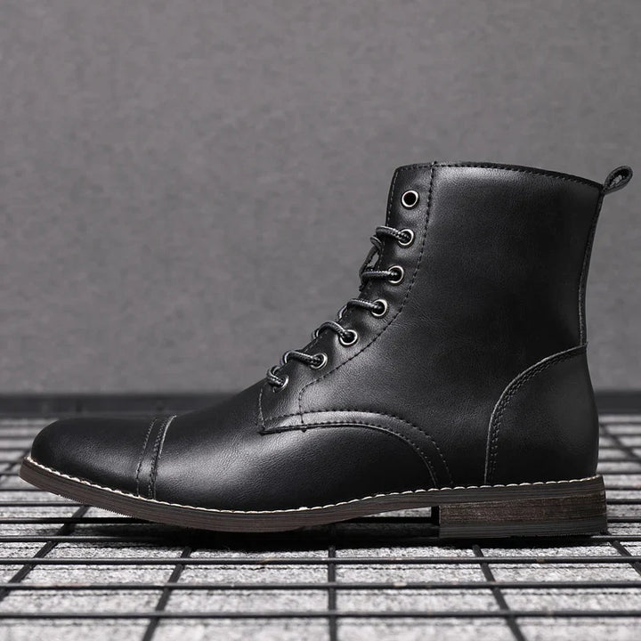Men's Work Boots with Lace Up Front & Cap Toe | Ankle Height