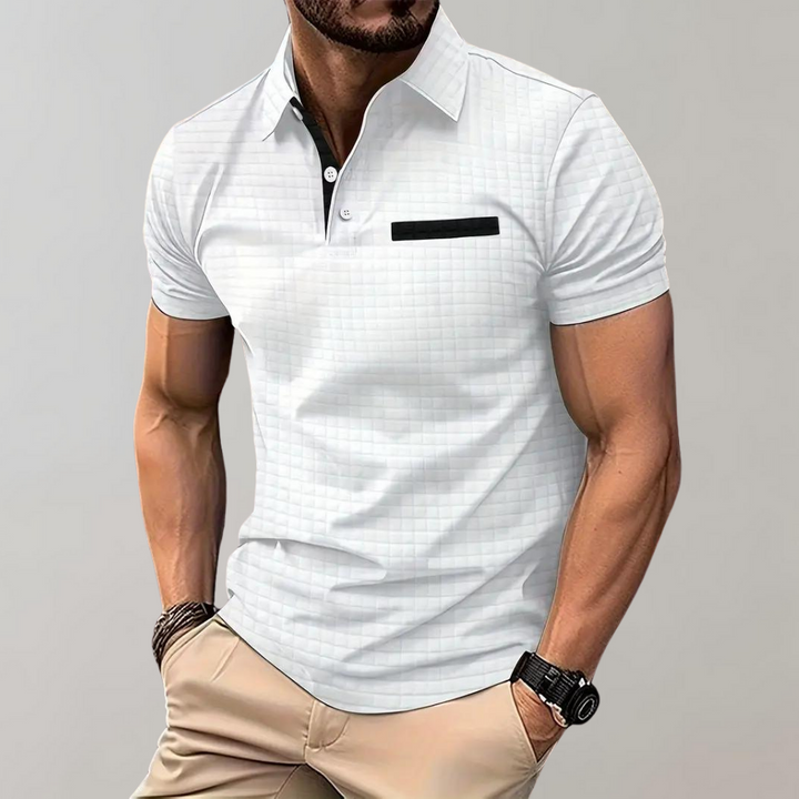Men’s Polo Shirt Slim Fit Pocket Detail | Casual