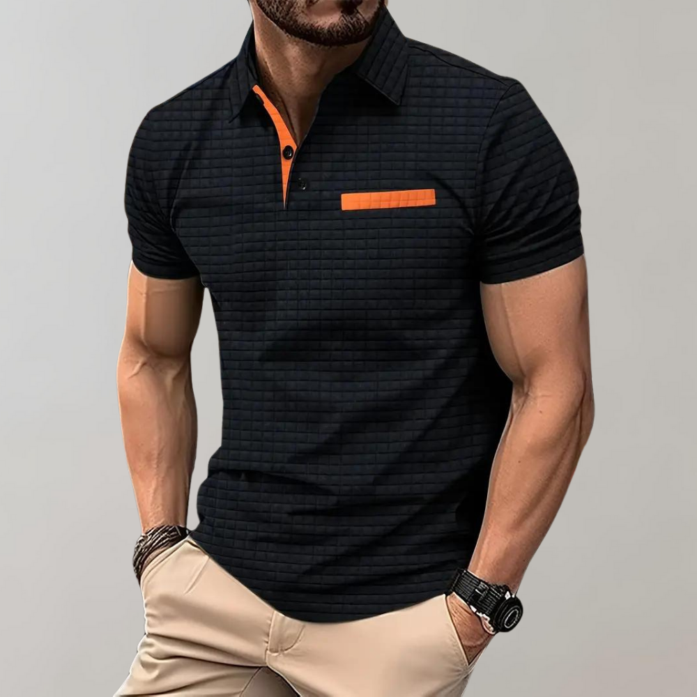 Men’s Polo Shirt Slim Fit Pocket Detail | Casual