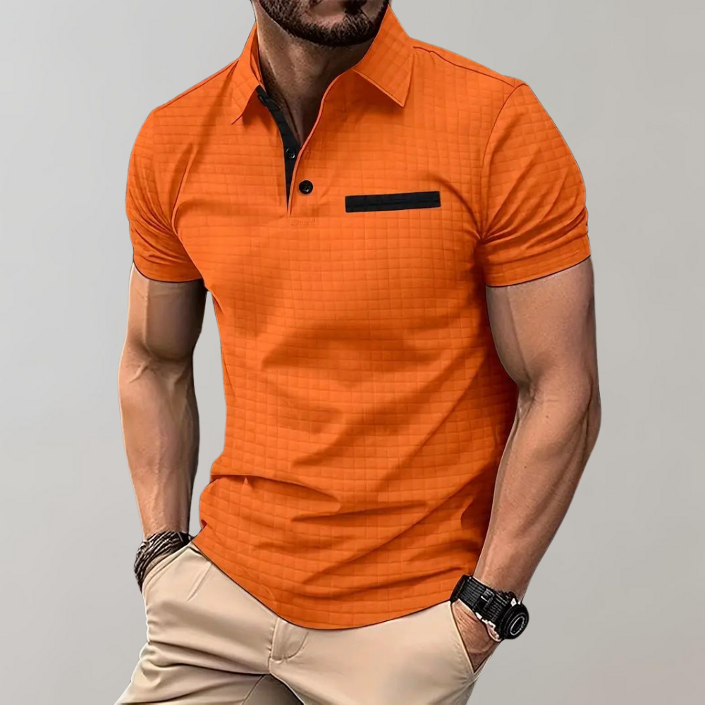 Men’s Polo Shirt Slim Fit Pocket Detail | Casual