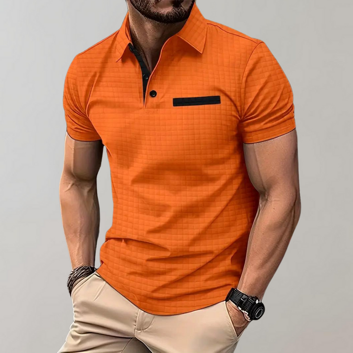 Men’s Polo Shirt Slim Fit Pocket Detail | Casual