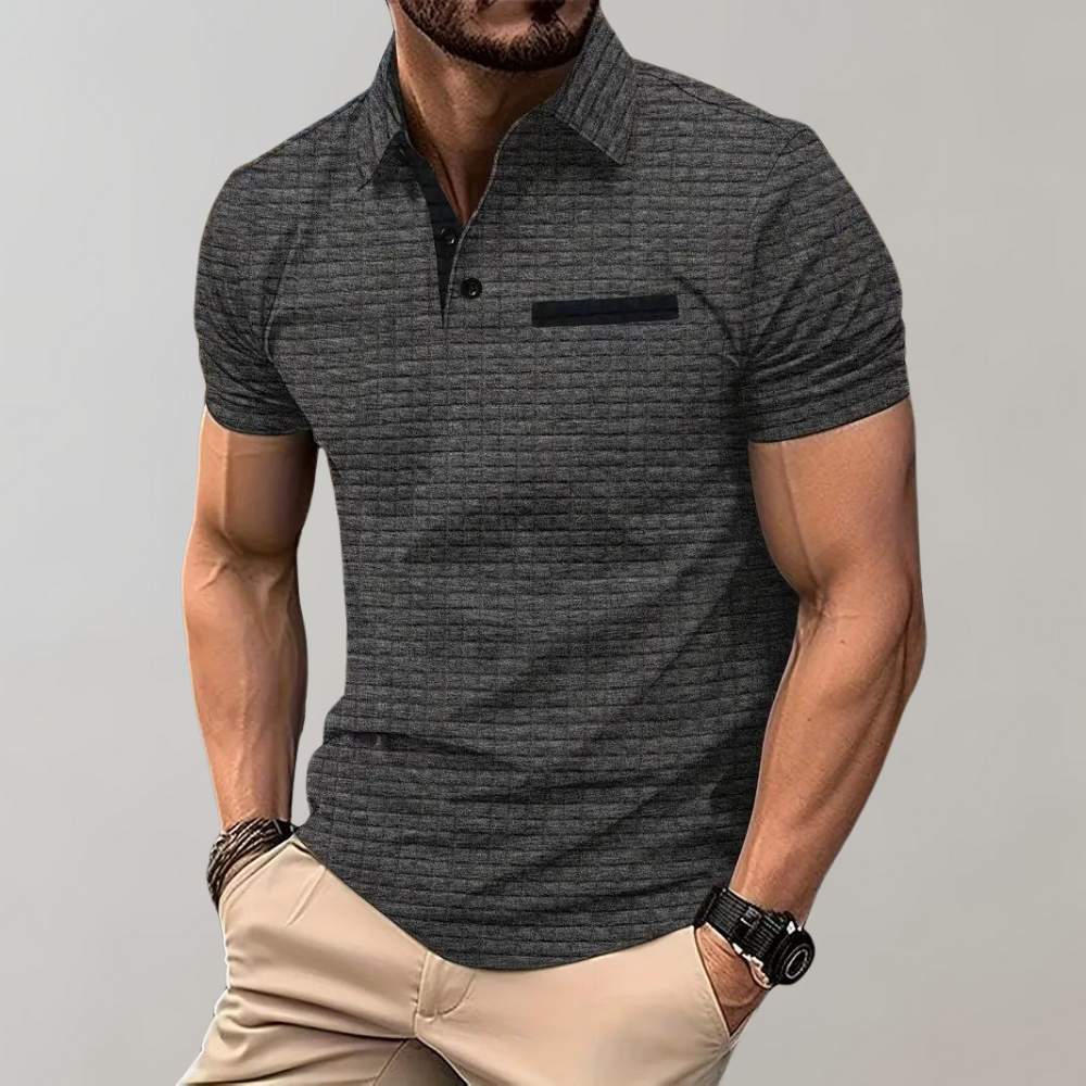 Men’s Polo Shirt Slim Fit Pocket Detail | Casual