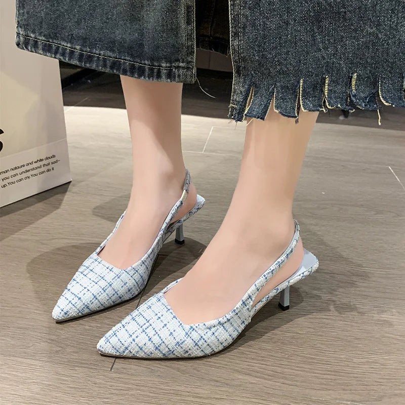 Women's Kitten Heels Slingback Pointed Toe | Wedding