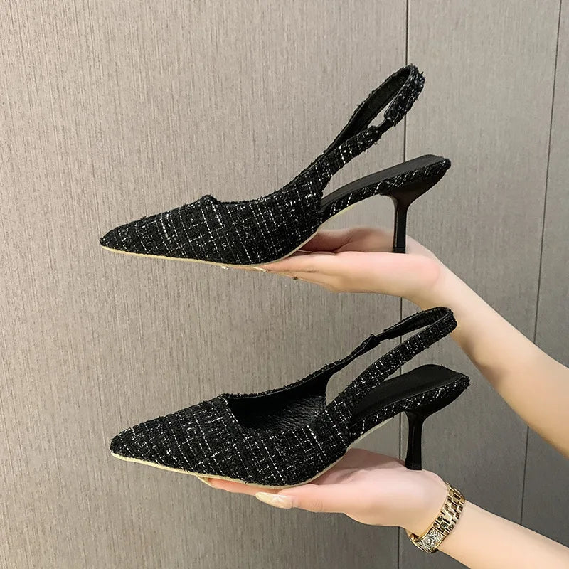 Women's Kitten Heels Slingback Pointed Toe | Wedding