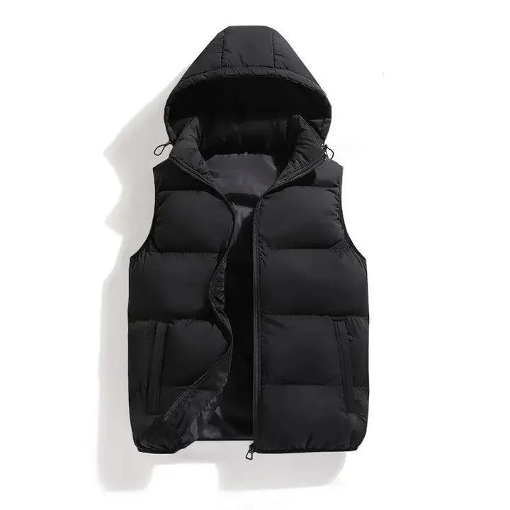 Women's Puffer Vest with Hood | Zip Pockets