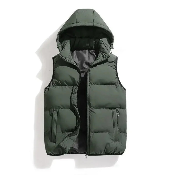 Women's Puffer Vest with Hood | Zip Pockets