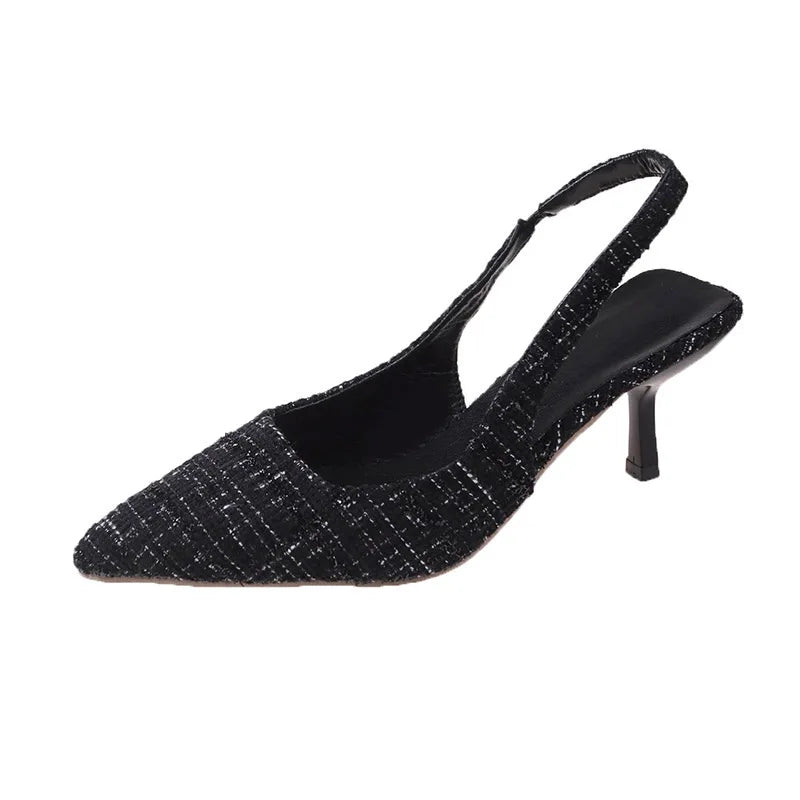 Women's Kitten Heels Slingback Pointed Toe | Wedding