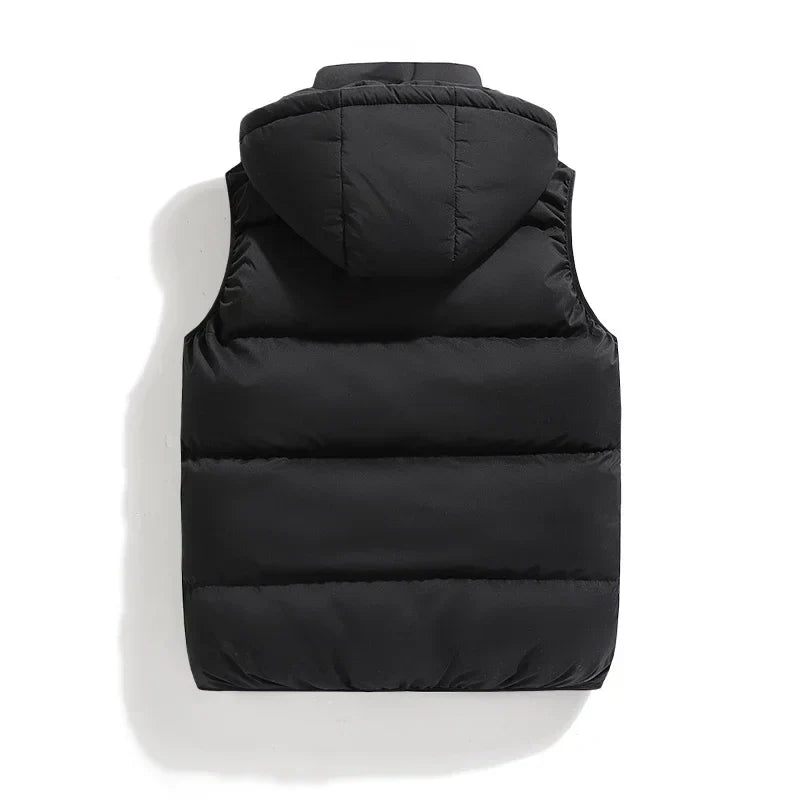 Women's Puffer Vest with Hood | Zip Pockets