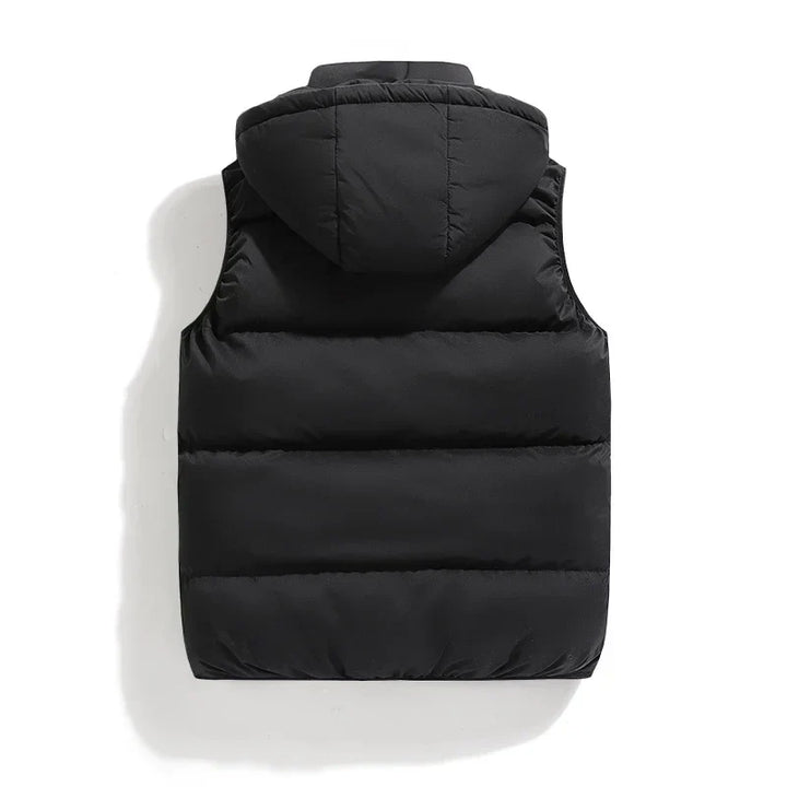 Women's Puffer Vest with Hood | Zip Pockets