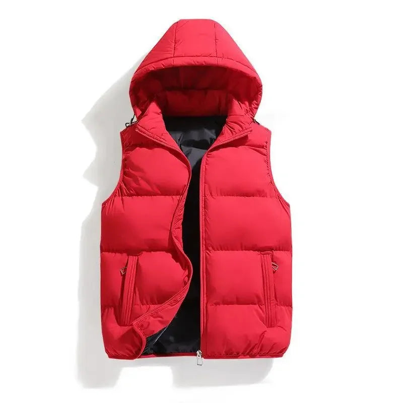 Women's Puffer Vest with Hood | Zip Pockets
