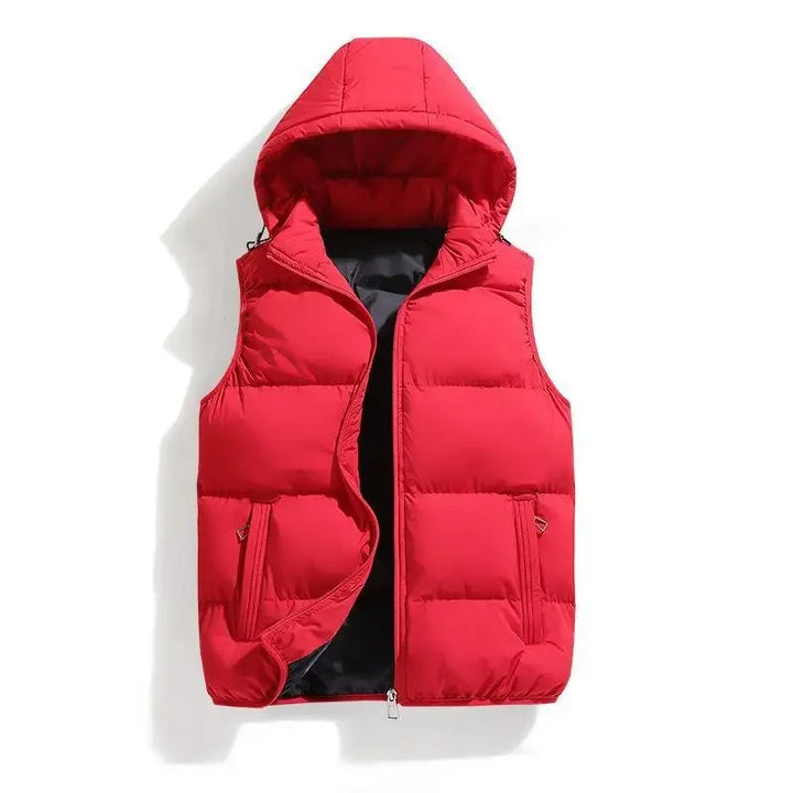 Women's Puffer Vest with Hood | Zip Pockets
