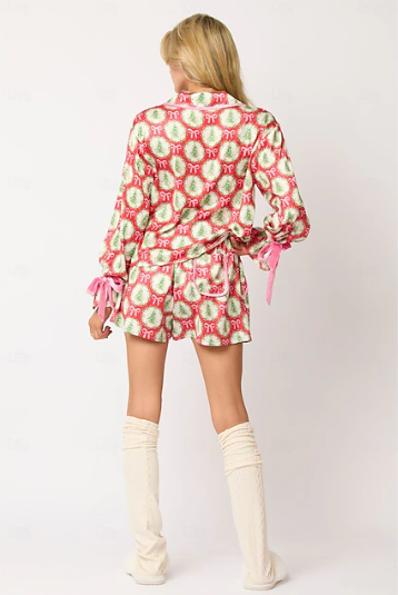 Women's Christmas PJ Set with Pockets | Long Sleeve