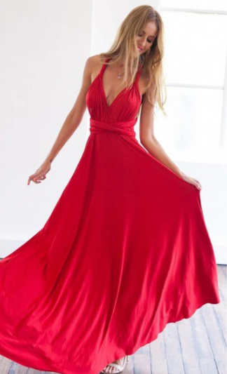 Women's Bridesmaid Dress Halter Neck | Maxi