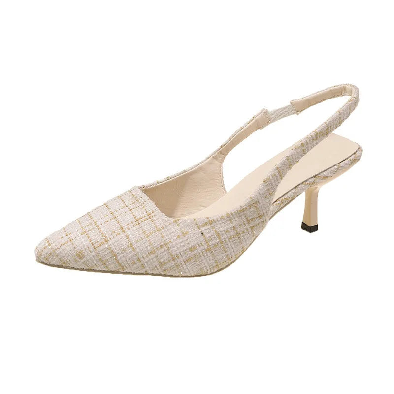 Women's Kitten Heels Slingback Pointed Toe | Wedding