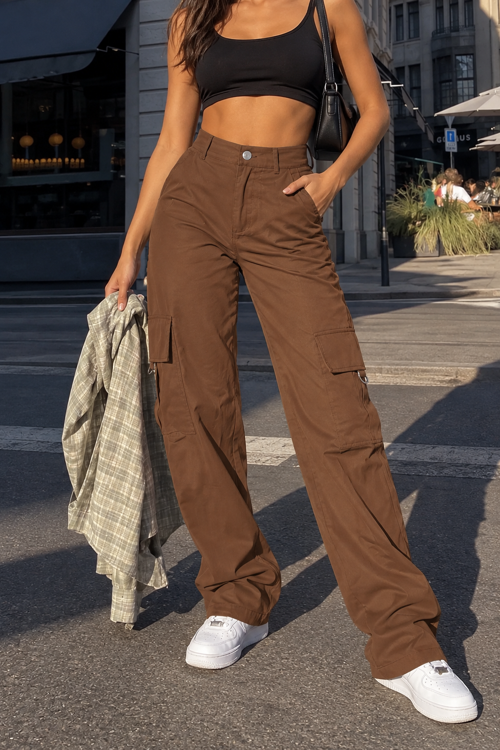 Women's Baggy Cargo Pants Multi-Pocket | High Waist