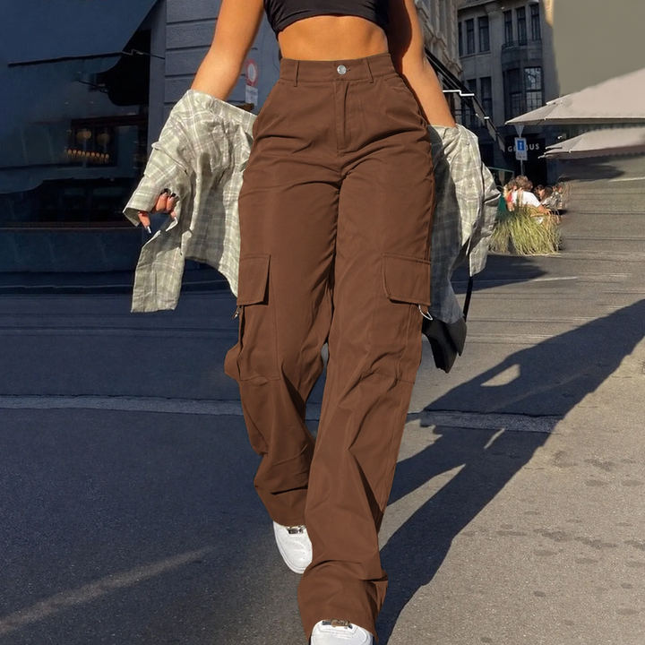 Women's Baggy Cargo Pants Multi-Pocket | High Waist