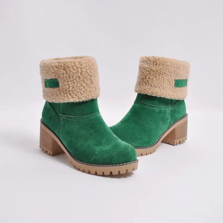 Women's Ankle Boots Block Heel Cuffed | Winter Style