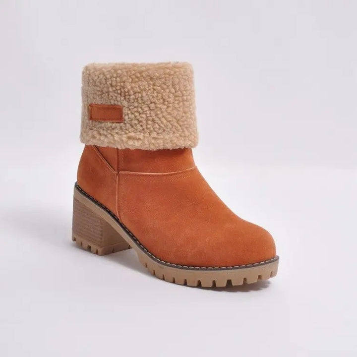 Women's Ankle Boots Block Heel Cuffed | Winter Style