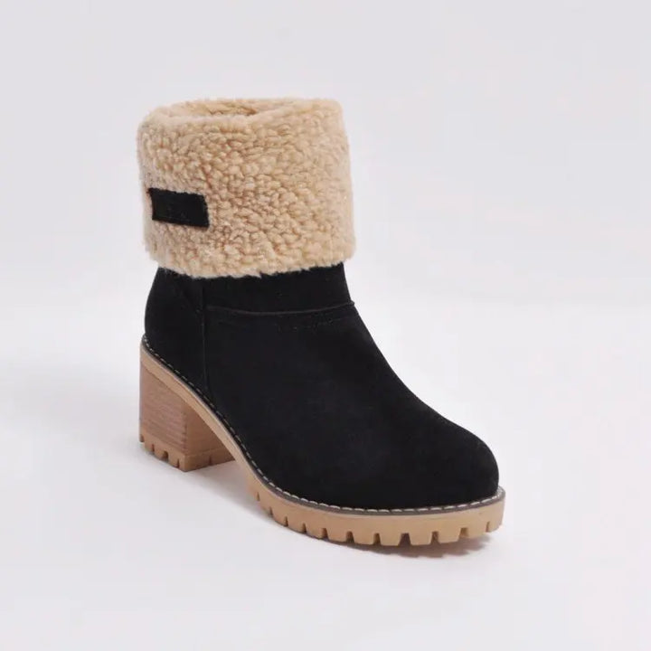 Women's Ankle Boots Block Heel Cuffed | Winter Style