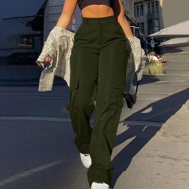 Women's Wide Leg Cargo Pants | High Waist