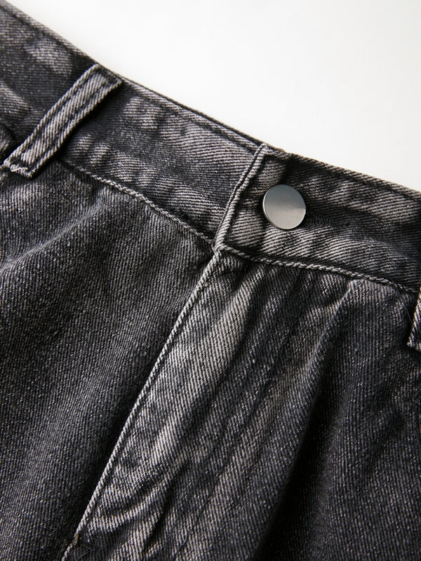Women's Baggy Wide Leg Jeans with Distressed Rips | High Rise