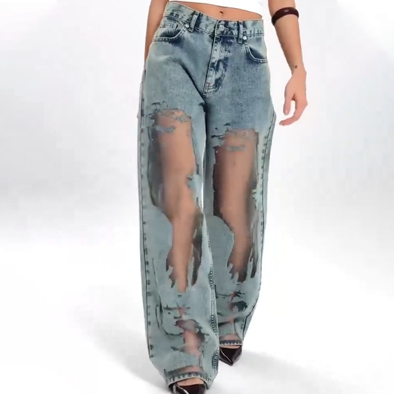 Women's Baggy Wide Leg Jeans with Retro Style | Loose Fit