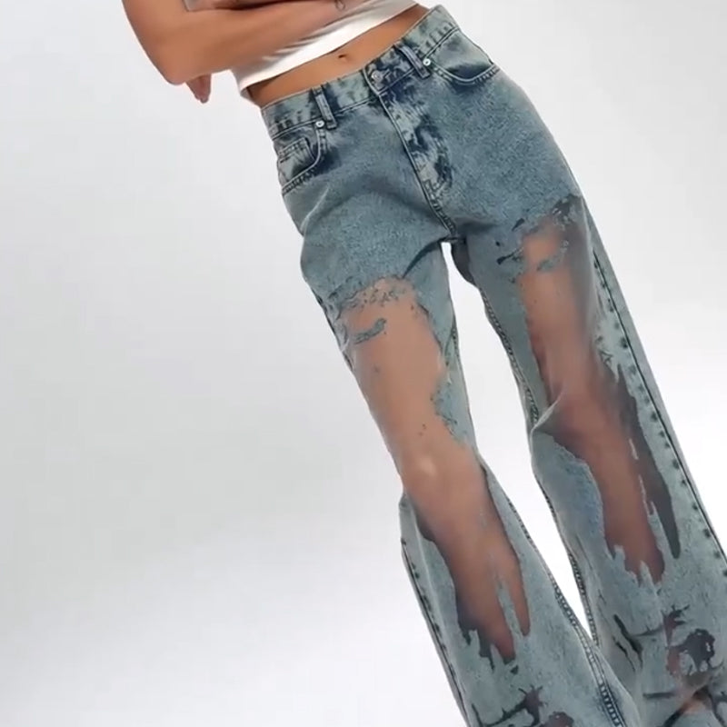 Women's Baggy Wide Leg Jeans with Retro Style | Loose Fit