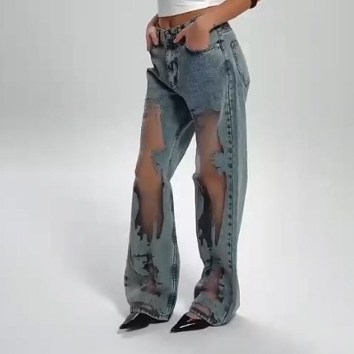 Women's Baggy Wide Leg Jeans with Retro Style | Loose Fit