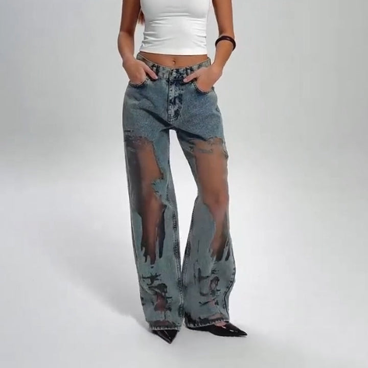 Women's Baggy Wide Leg Jeans with Retro Style | Loose Fit