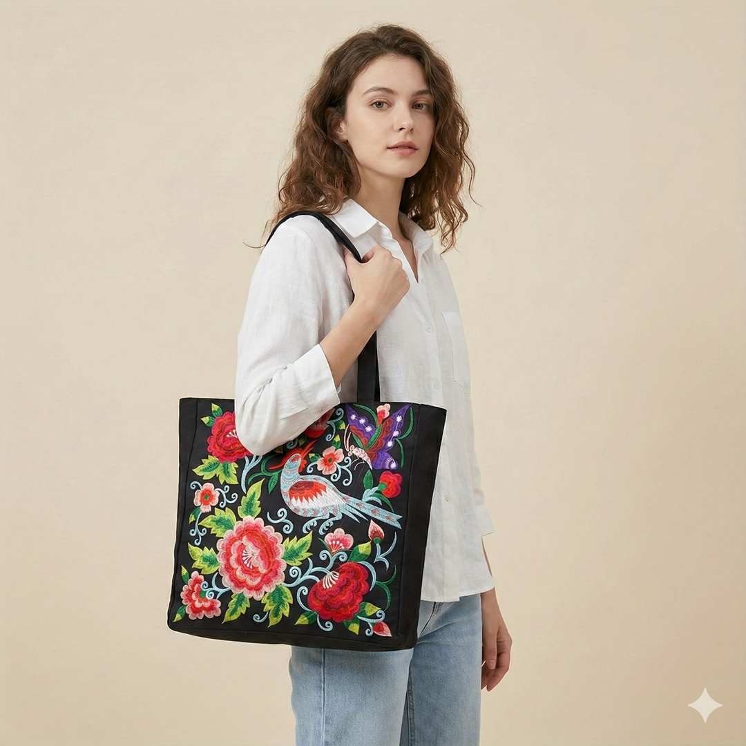 Women's Beach Bag Floral Pattern | Tote