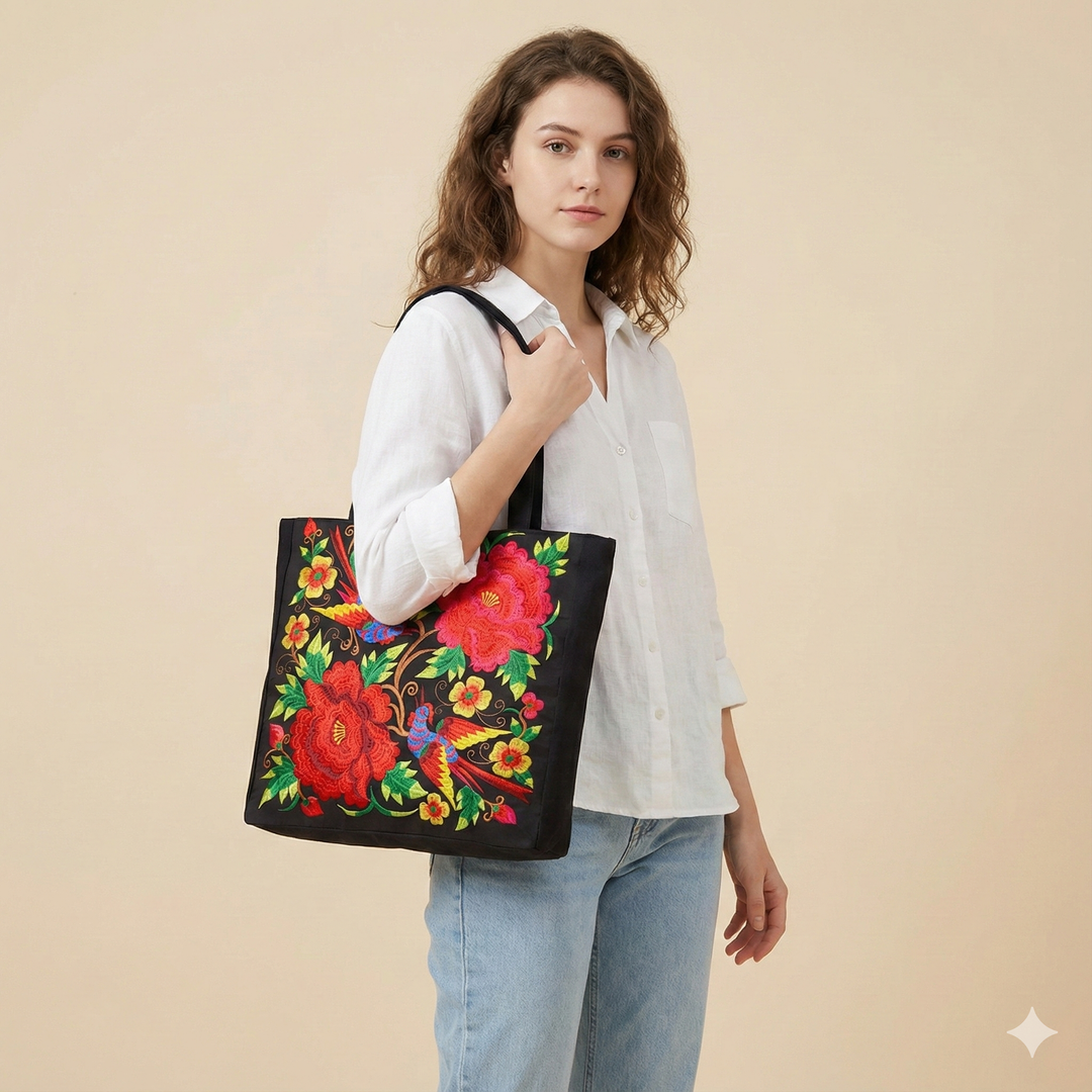Women's Beach Bag Floral Pattern | Tote