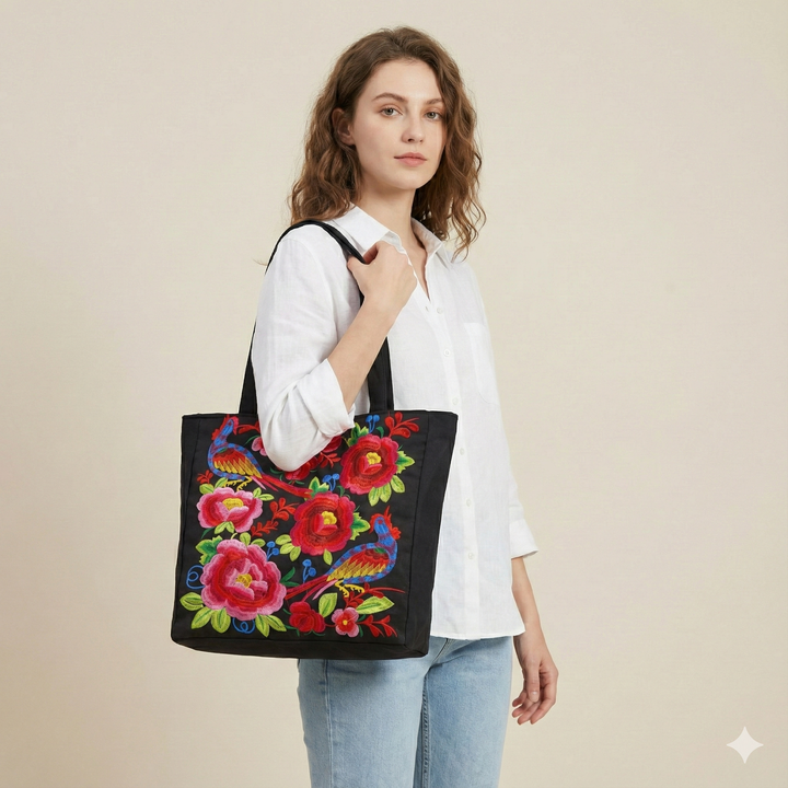 Women's Beach Bag Floral Pattern | Tote