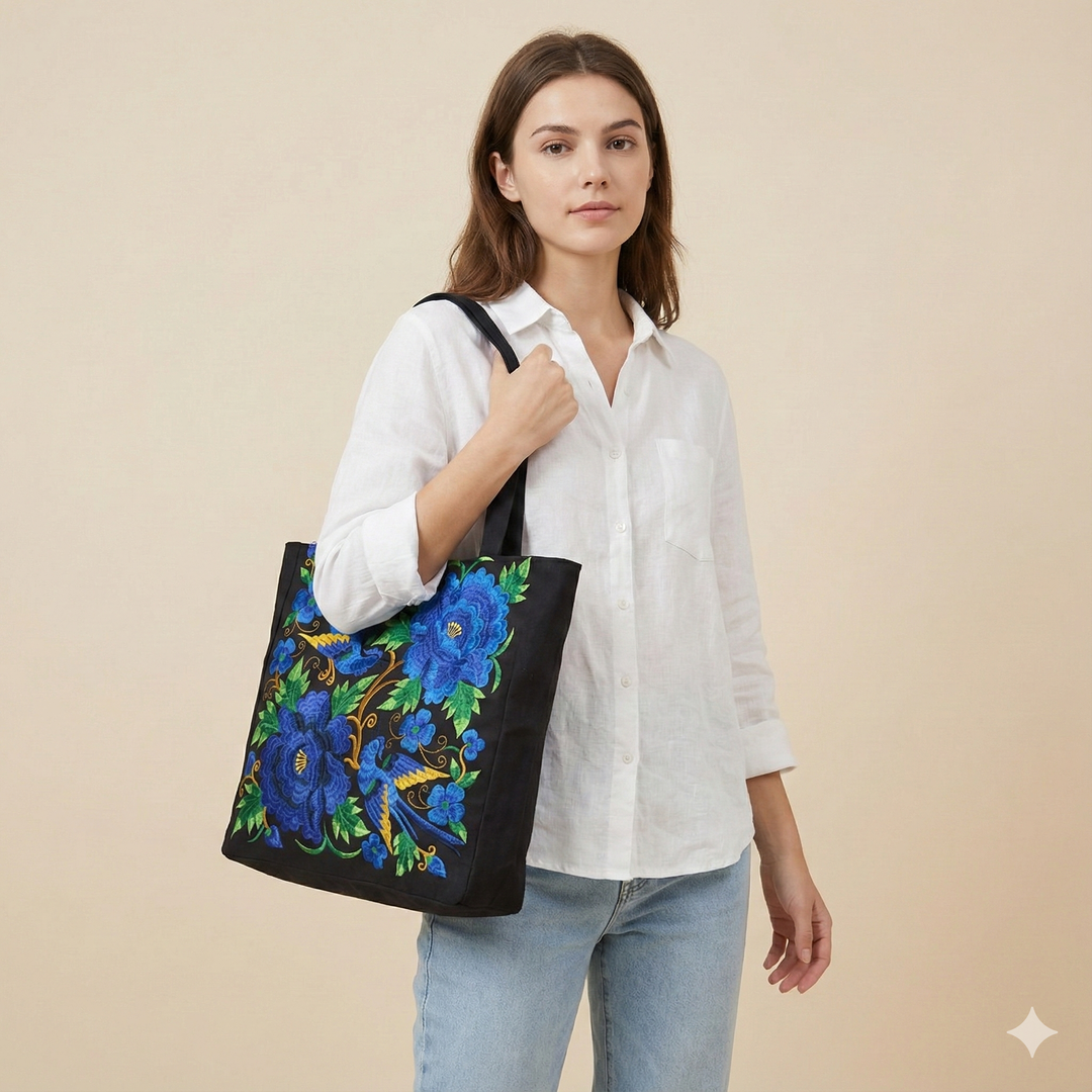 Women's Beach Bag Floral Pattern | Tote