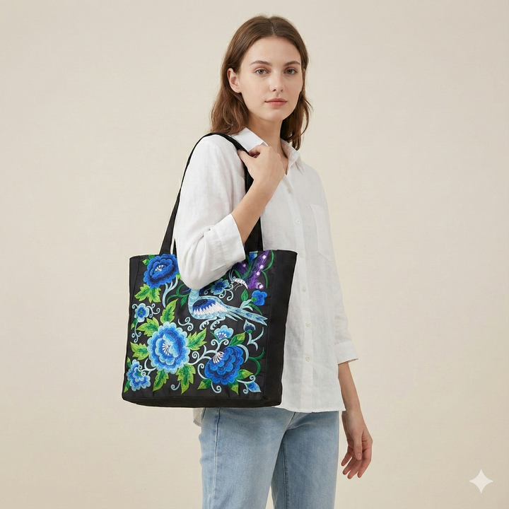 Women's Beach Bag Floral Pattern | Tote