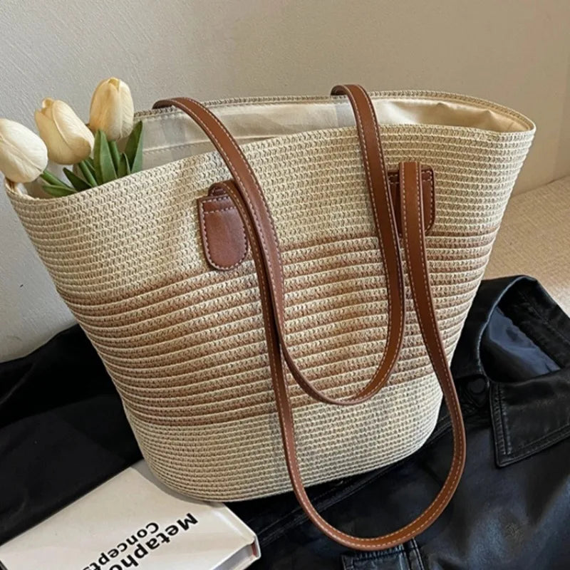 Women's Beach Bag Striped Tote | Summer