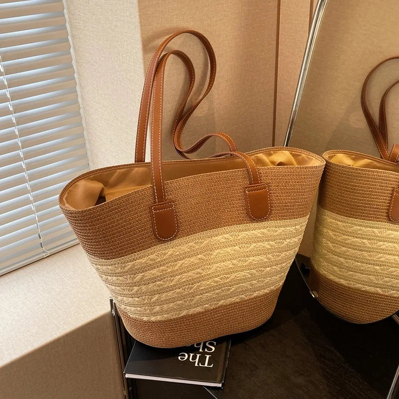 Women's Beach Bag Striped Tote | Summer